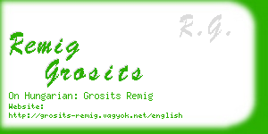 remig grosits business card